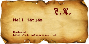 Nell Mátyás névjegykártya